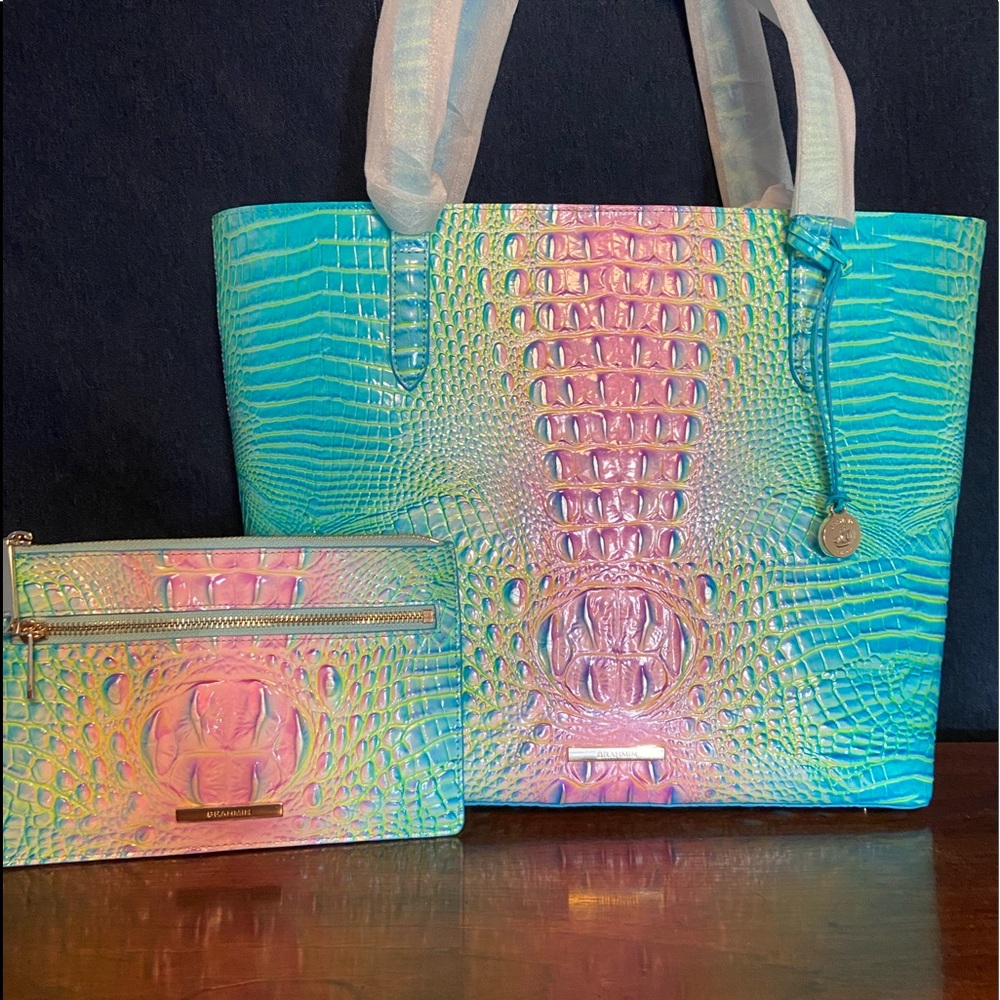NWT 🍭BRAHMIN Cotton Candy Brooke with Pouch